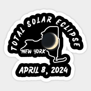 New York Total Eclipse 2024 Sticker